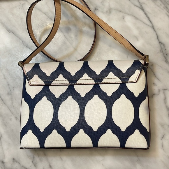 Kate Spade Bag Grant Street Crossbody Navy White French Lemons - Picture 6 of 11